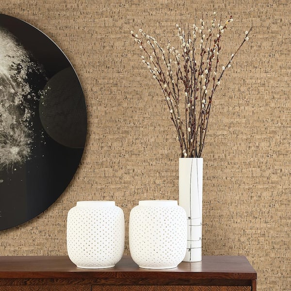 Burl Neutral Small Faux Cork Strippable Roll (Covers 56.4 sq. ft.)