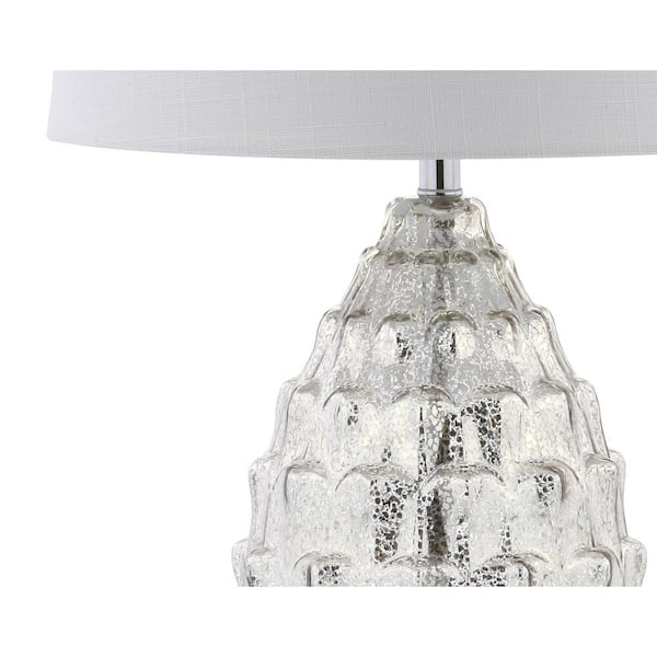 Jonathan Y Artichoke 25.5 Glass LED Table Lamp (Set of 2) - Silver