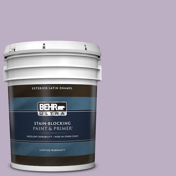 BEHR ULTRA 5 gal. #S100-3 Courtly Purple Satin Enamel Exterior Paint & Primer