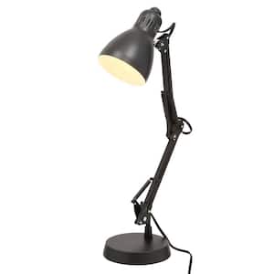 Architect 22 in. Matte Black Desk Lamp with CFL Bulb