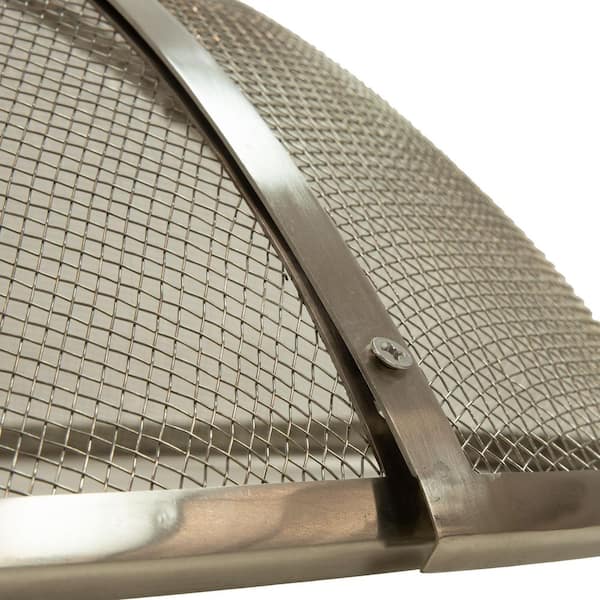 Sunnydaze Heavy-Duty Stainless Steel Fire Pit Spark Screen-36 in