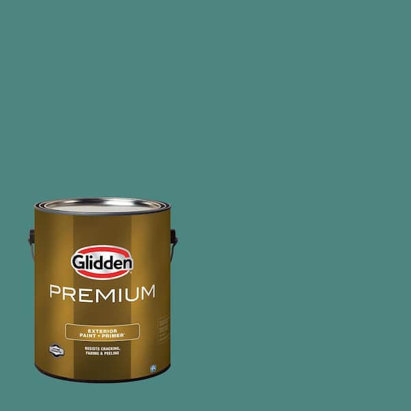 Glidden Premium 1 gal. PPG1142-6 Jericho Jade Flat Exterior Latex Paint