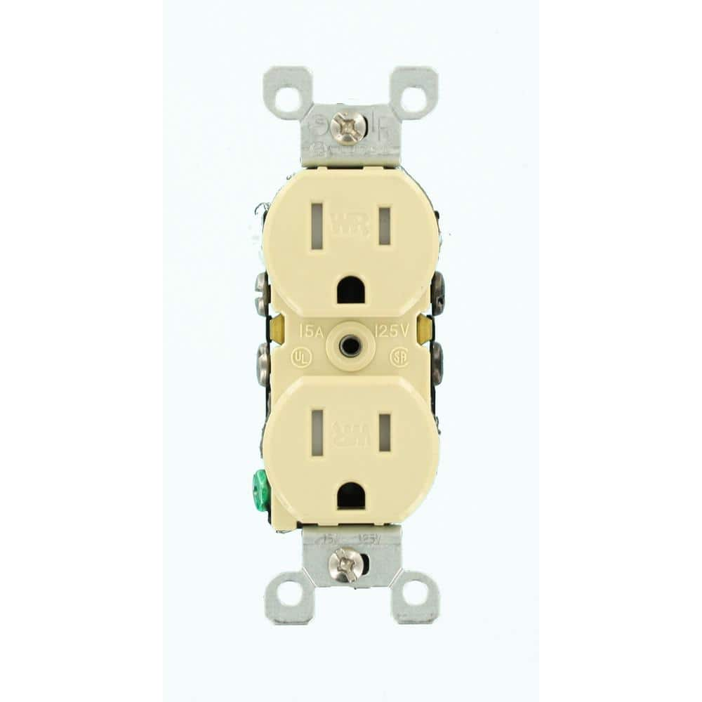 UPC 078477477083 product image for 15 Amp 125 V Tamper/Weather Resistant Duplex Outlet/Receptacle, Ivory (1-Pack) W | upcitemdb.com