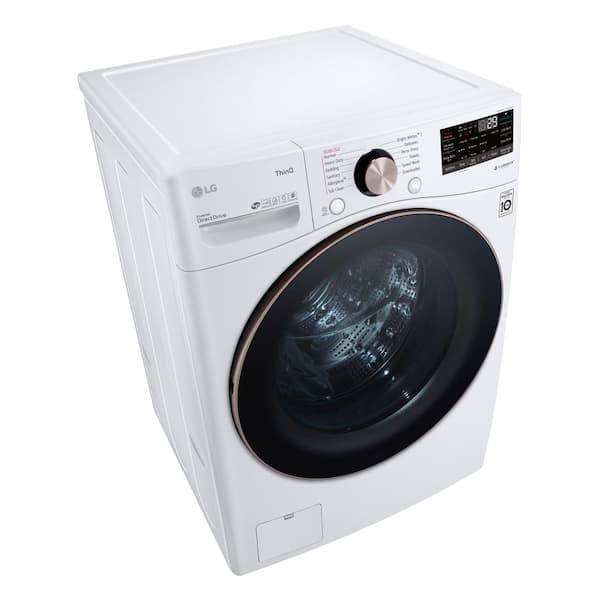LG 4.5 Cu. Ft. Stackable SMART Front Load Washer in White with Steam and  TurboWash360 Technology WM4000HWA - The Home Depot
