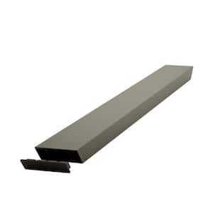 2.5in. x 1in. x 36in. Black Aluminum Industrial Double Sided Island Support Bracket
