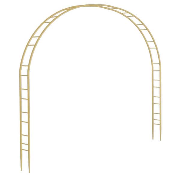 FAWEY TRED INC 110 in. Large Metal Garden Arch, Outdoor Garden Trellis for Climbing Plant