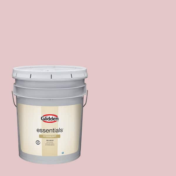 Glidden Essentials 5 gal. PPG1053-3 Powdered Petals Satin Exterior Paint