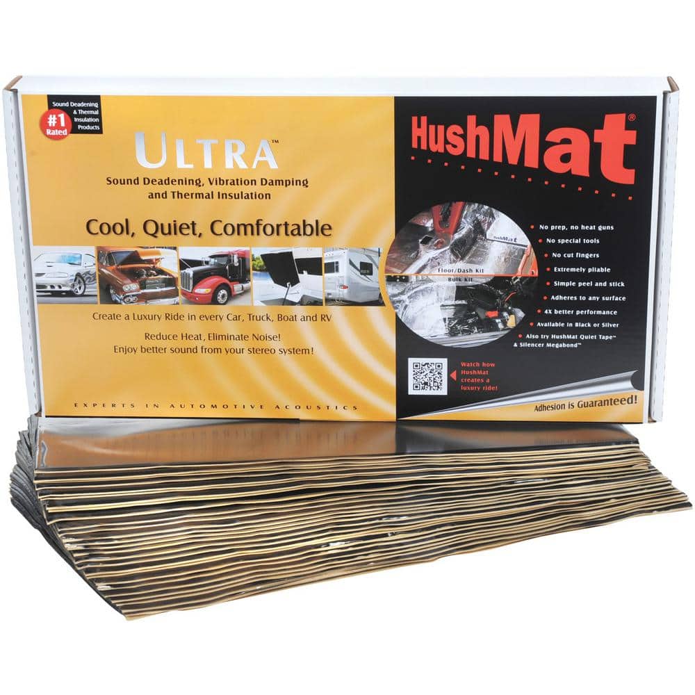 GTMAT 10 SQFT AUTOMOTIVE AUDIO DAMPENING 50MIL PRO - NOISE REDUCTION  INSTALLATION KIT INCLUDES: 10SQFT (QTY 1 - 1FT X 10FT ROLL), INSTRUCTION  SHEET, APPLICATION ROLLER, DEGREASER, GT MAT DECALS - GTIN/EAN/UPC