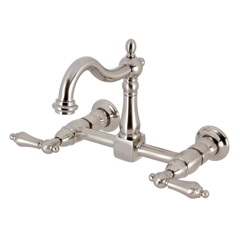 Heritage 2-Handle Wall-Mount Standard Kitchen Faucet in Brushed Nickel price history on PriceWatchPro