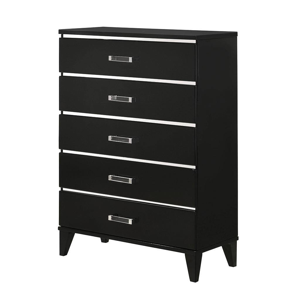 Acme Furniture Chelsie Black 49 in. Accent Office Storage with Drawers 27416