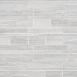Luxe Core Railroad Silver 11.81 in. x 11.81 in. SPC Peel and Stick Tile (0.96 Sq. Ft. / Sheet)