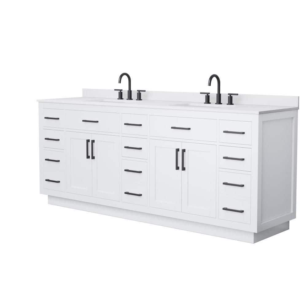 Beckett TK 84 in. Double Freestanding White Bath Vanity with Top price history on PriceWatchPro