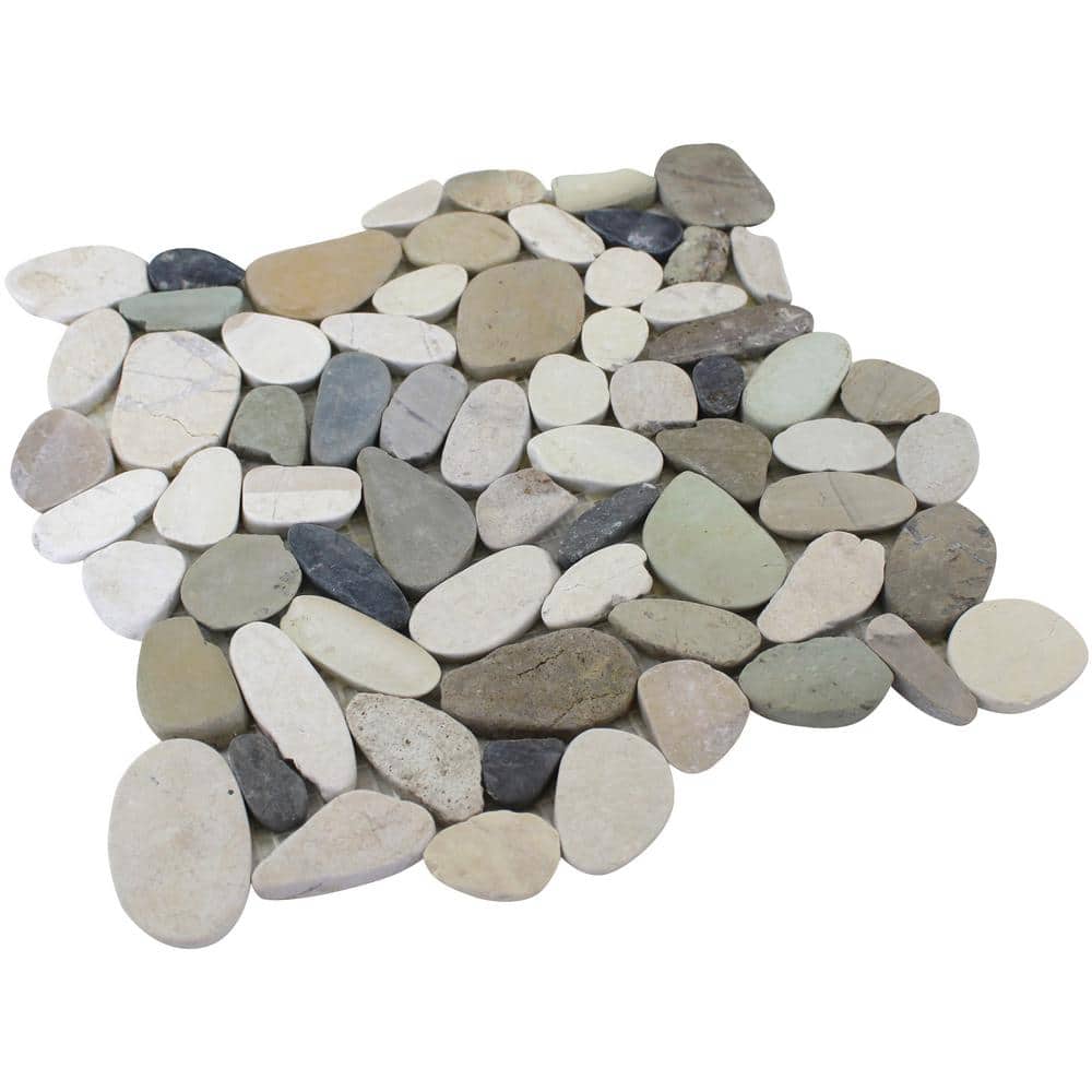 【14】w.pcoco 様 ♡foresttile♡ Rain Forest Mixed 12 in. x 12 in. Sliced Pebble Stone Floor