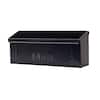 Architectural Mailboxes Townhouse Black, Small, Galvanized Steel, Horizontal, Wall Mount Mailbox THHB00AM