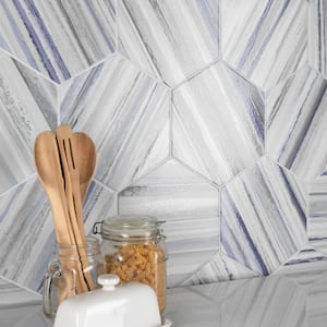 Flow Hex Blue 8-5/8 in. x 9-7/8 in. Porcelain Floor and Wall Tile (11.5 sq. ft./Case)