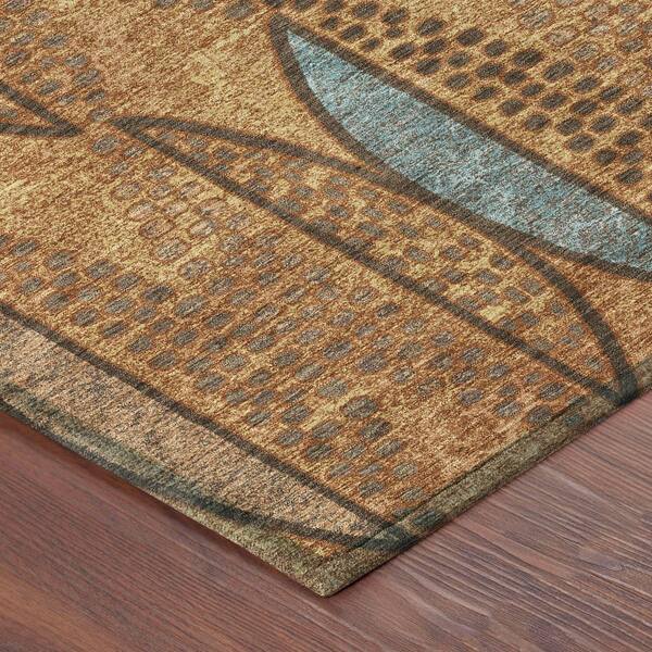 Chantille Machine Washable Indoor/Outdoor Abstract ACN2711 Paprika 2 ft. x 3 ft. Accent Rug