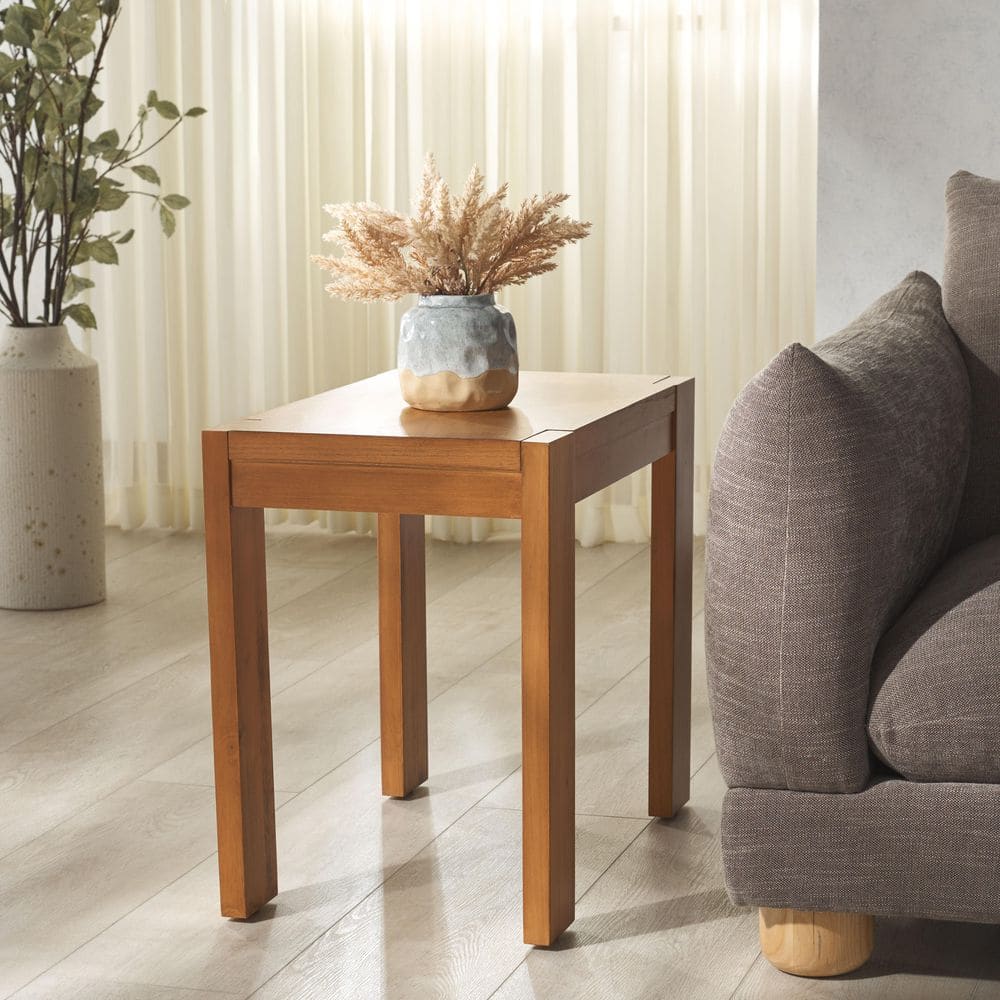 Nikole 25 in. Natural Square Wood End Table price history on PriceWatchPro