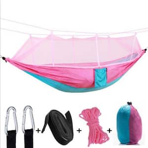 Ultralight Portable Camping Hammock with Mosquito Net in Pink Windproof