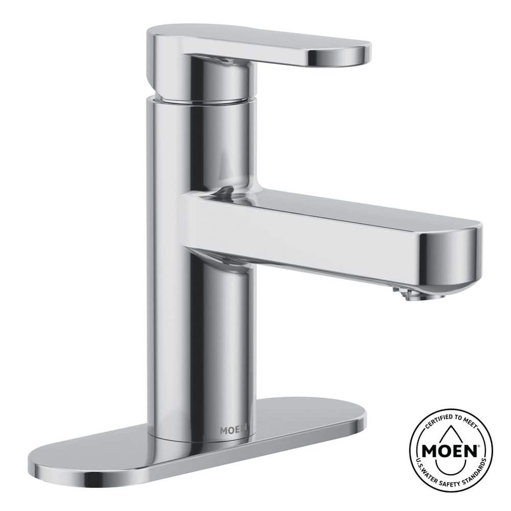 MOEN Laris Single-Handle Single-Hole Bathroom Faucet in Chrome