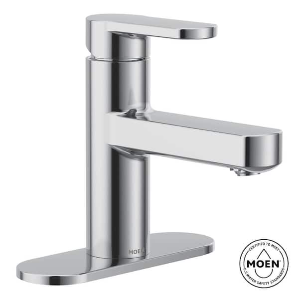 MOEN Laris Single-Handle Single-Hole Bathroom Faucet in Chrome (Valve Included)