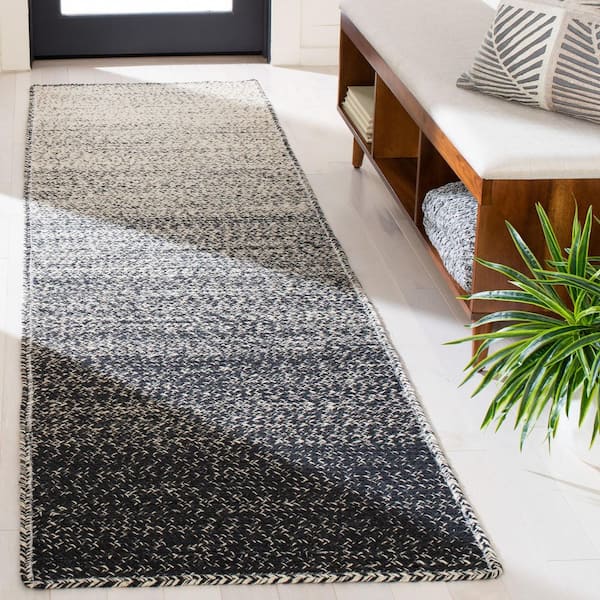 Natural Fiber 2 ft. x 8 ft. Natural/Black Ombre Runner Rug