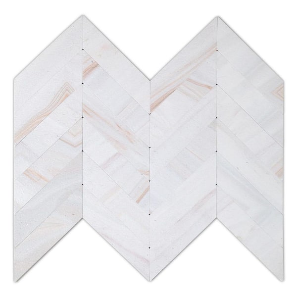 Yipscazo 12 in. x 12 in. PVC Colorful White Peel and Stick Backsplash Wall Tile (5 sq. ft./5-Sheets)