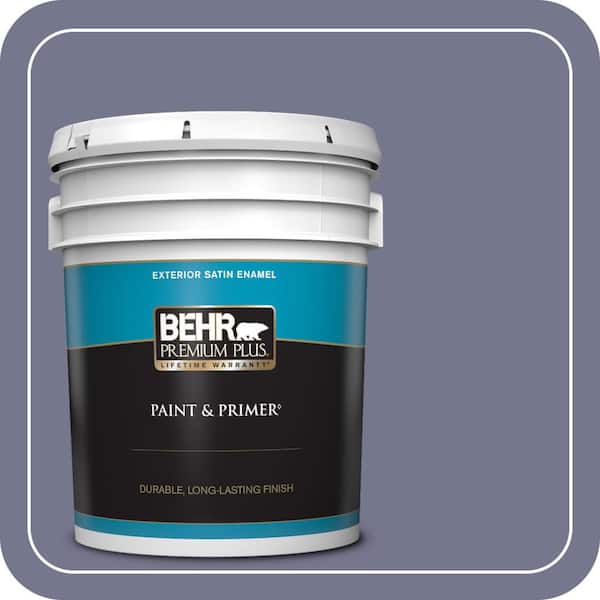 BEHR PREMIUM PLUS 5 gal. #630F-5 Vintage Satin Enamel Exterior Paint & Primer