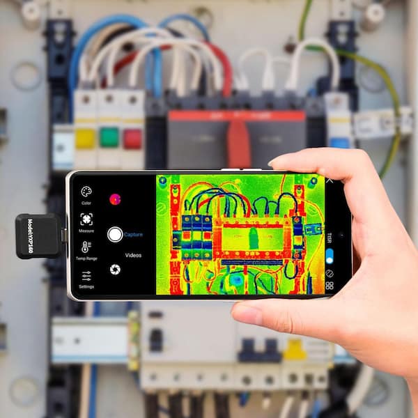 5 Volt 0 Amp DC Digital Thermal Imaging Camera for Android, 320 x 240 TISR, 25Hz Infrared Imager, -4°F to 1022°F