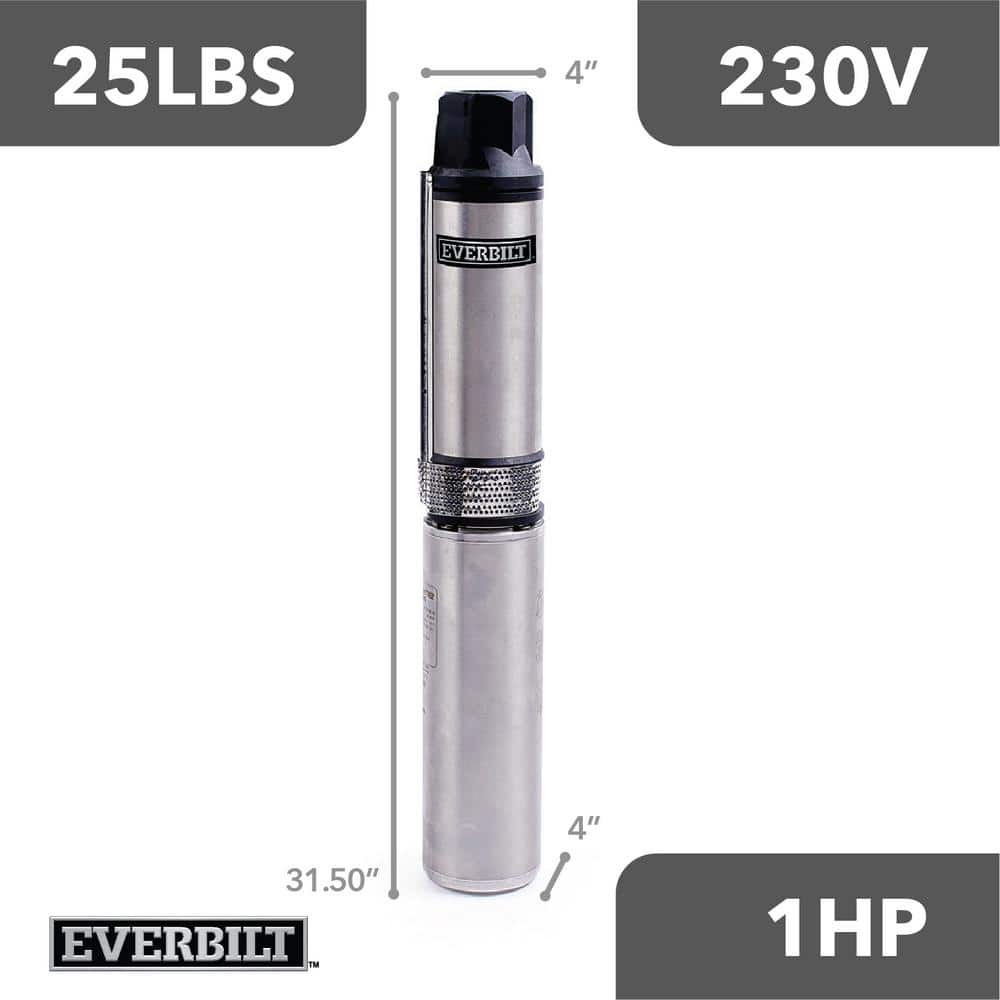 1 HP Stainless Steel Submersible Deep Well Water Pump