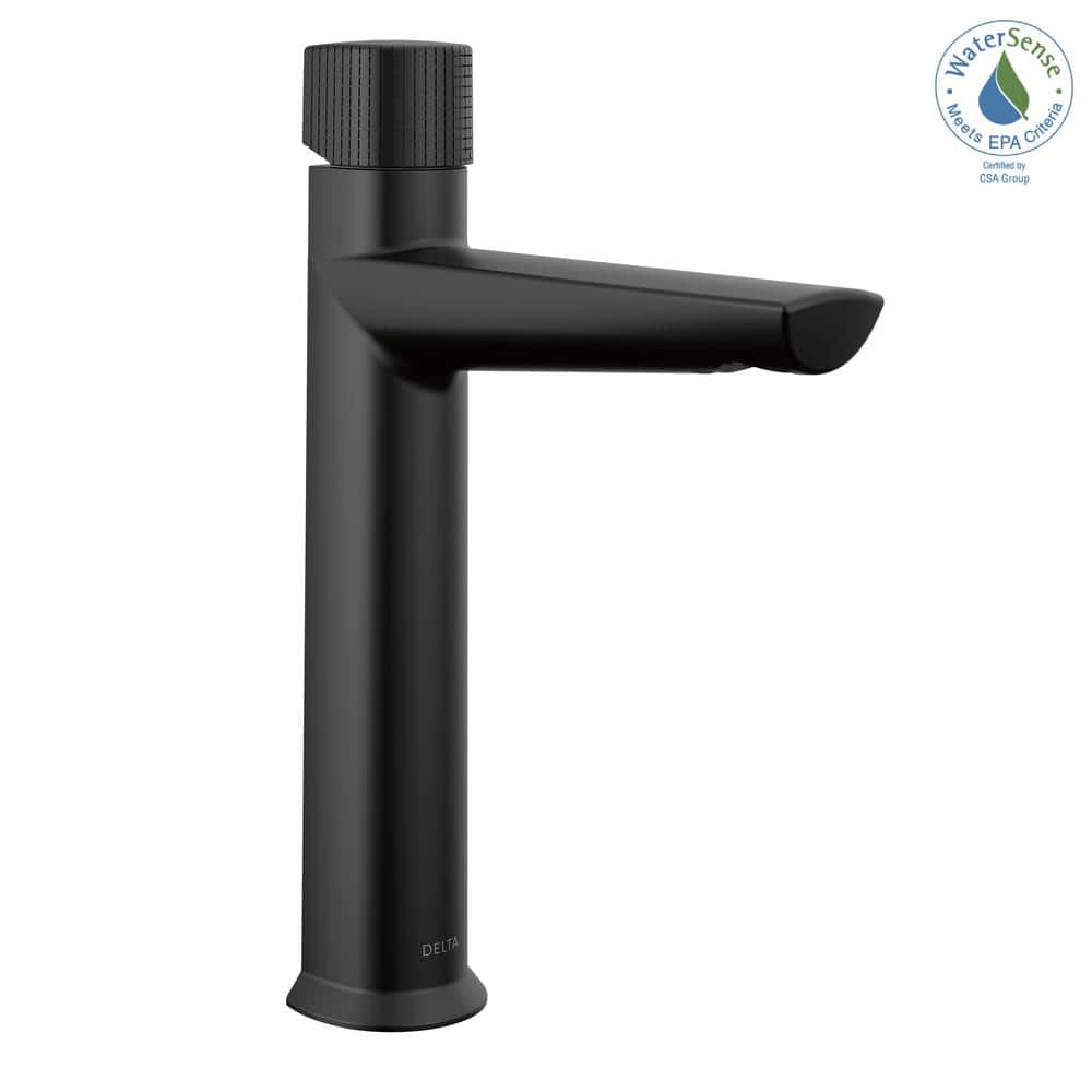 Matte Black Modern Single Hole Bathroom Faucet