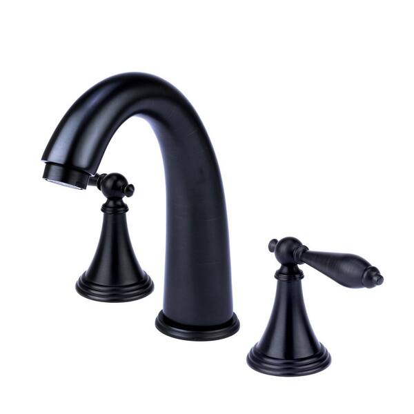 Fontaine J-Spout 8 in. Widespread 2-Handle Bathroom Faucet in Oil Rubbed Bronze