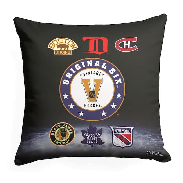 NHL First 6 Printed Multicolor 18 in. x 18 in. Throw Pillow