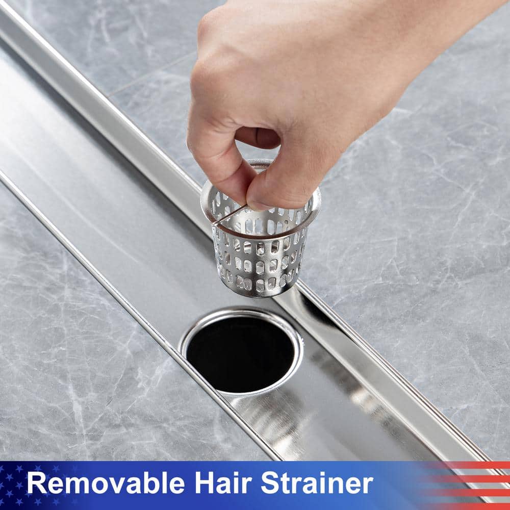 36'' Brushed Nickel Stainless Steel Linear Shower Drain