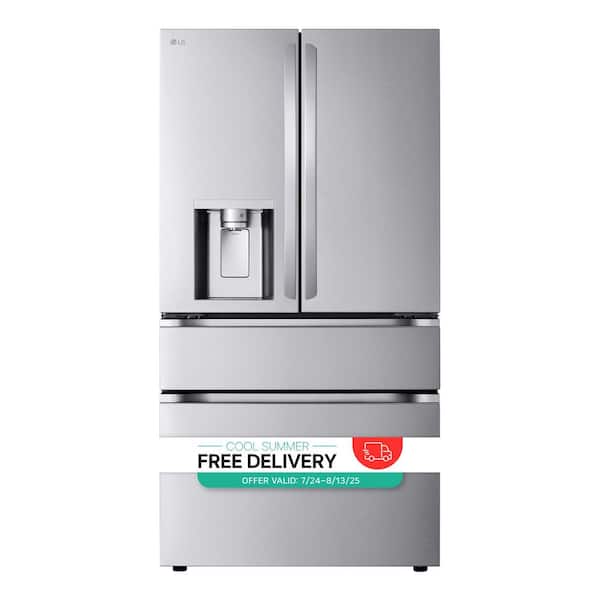 26 cu. ft. SMART Counter Depth MAX French Door Refrigerator with Full Convert Drawer in PrintProof Stainless