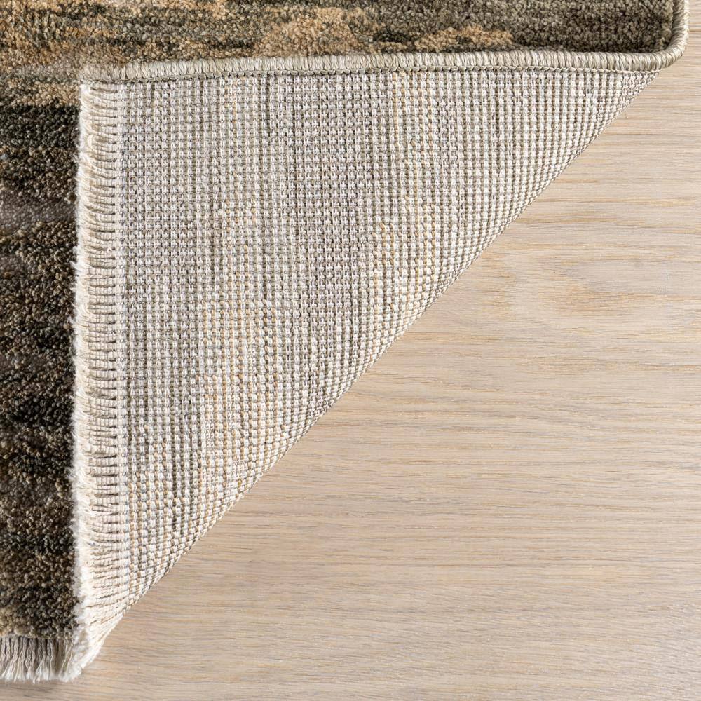 Fiadh Abstract Green and Beige Synthetic Area Rug, 2' x 3'