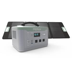 1500-Watt Continuous/3000-Watt Peak Power Station + 100-Watt Portable Solar Waterproof Panel, Camping, Outdoor Living