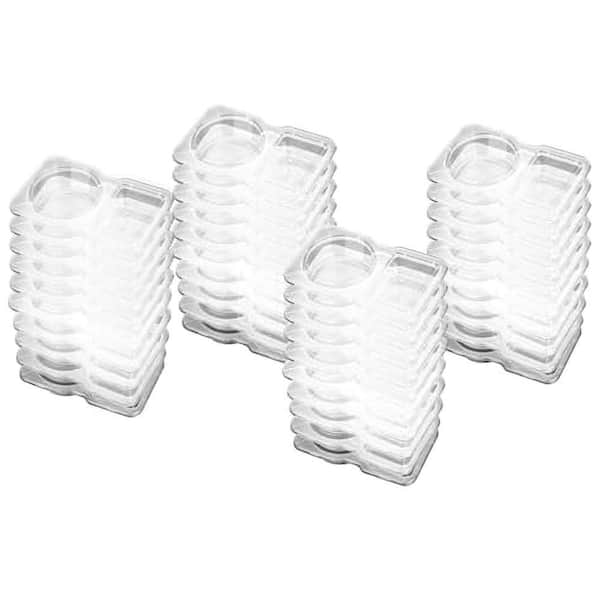 2.7 oz. Clear Plastic Snack Container Portion Control Food Storage with Lids Leakproof 20-Pack Reusable Lunch Box