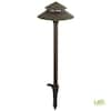 Hampton Bay Low Voltage 47 Lumens Textured Bronze Outdoor Integrated ...