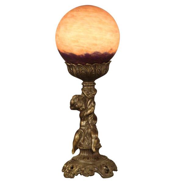 Dale Tiffany Angel 15.5 in. Antique Brass Accent Lamp
