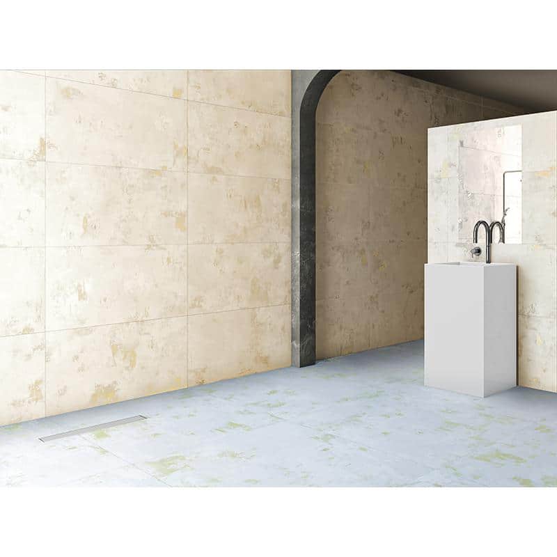 Aureate 23" x 23" Beige Porcelain Square Wall and Floor Tile