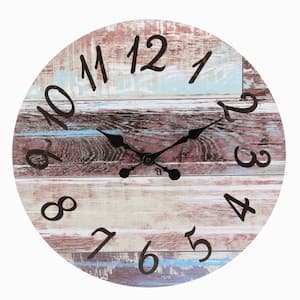 18 in. Rustic Round Wall Clock