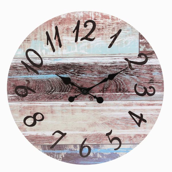 Stonebriar Collection 18 in. Rustic Round Wall Clock