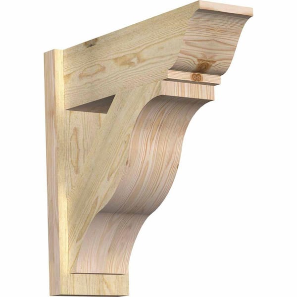 Ekena Millwork 8 in. x 24 in. x 24 in. Fuston Traditional Rough Sawn Douglas Fir Outlooker