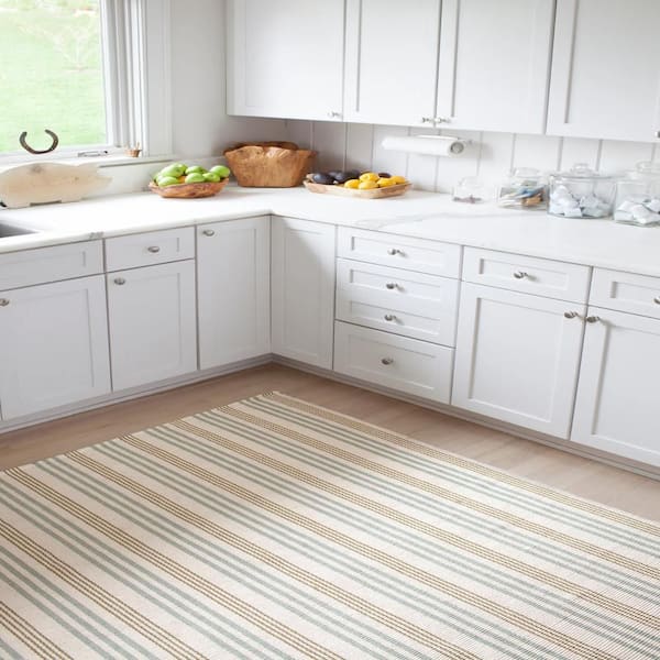 Olive Branch Handwoven Cotton Neutral 9 ft. x 12 ft. Indoor Area Rug