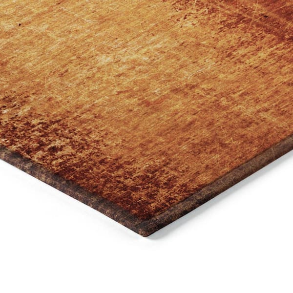 Orange 2 ft. x 8 ft. Woven Abstract Runner Indoor/Outdoor Area Rug