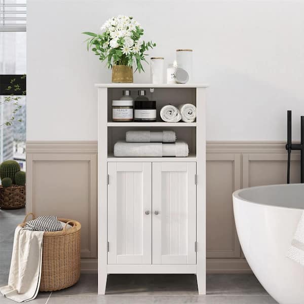 Nestfair 23.62 in. W x 11.8 in. D x 39.57 in. H White Bathroom