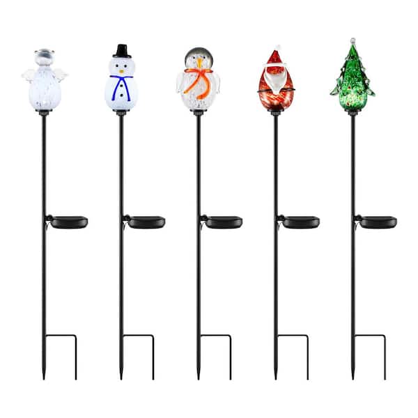 Home Accents Holiday Solar LED Assorted Stake Holiday Christmas Yard Décor