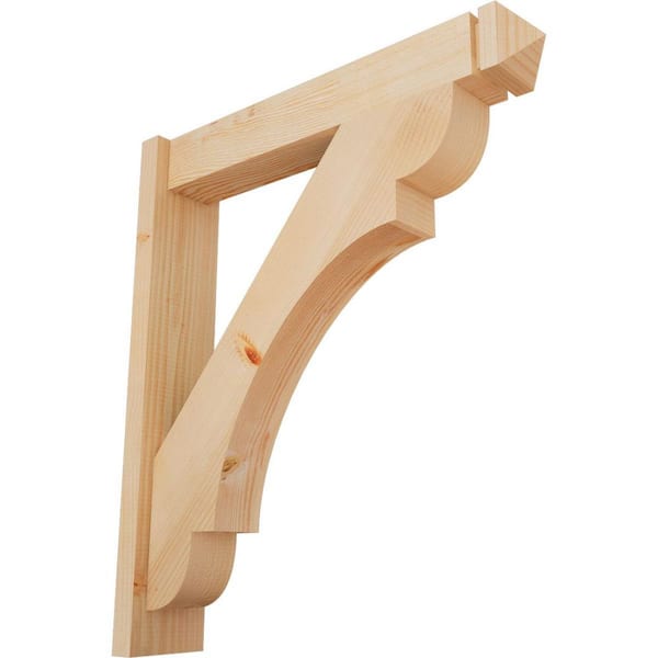 Ekena Millwork 6 in. x 32 in. x 28 in. Douglas Fir Olympic Arts and Crafts Smooth Outlooker