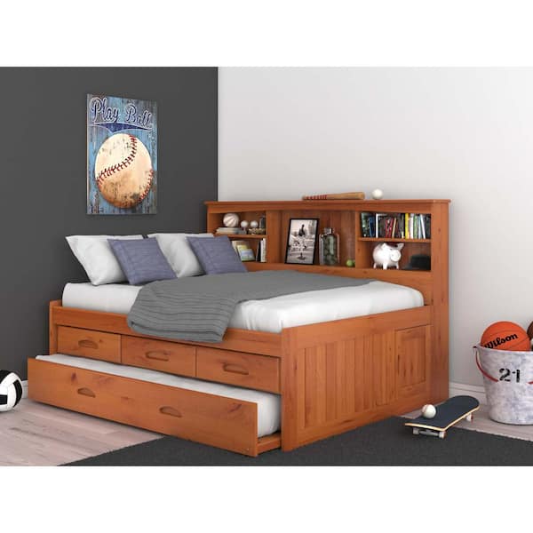 Full bookcase deals daybed with trundle