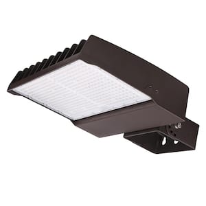 600-Watt Equivalent Bronze Integrated LED Flood Light Adjustable 13300-30750 Lumens and CCT with Photocell